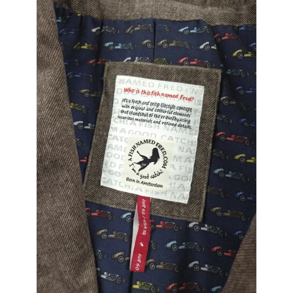 A Fish Named Fred Blazer Mens 38R Velour Sport Coat